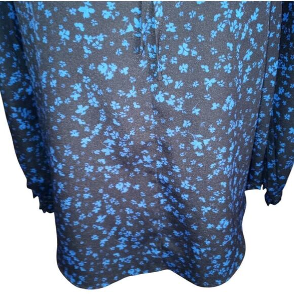 PHILOSOPHY BLACK & BLUE FLORAL PEASANT BLOUSE SZ.S EUC. - Picture 3 of 8